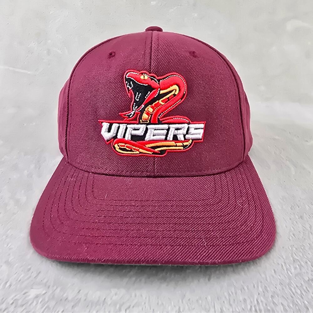 Valley Vipers Snapback Hat Red Cap Gridiron Football Wool Blend